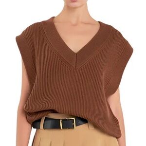 Stylish Brown Sweater Top